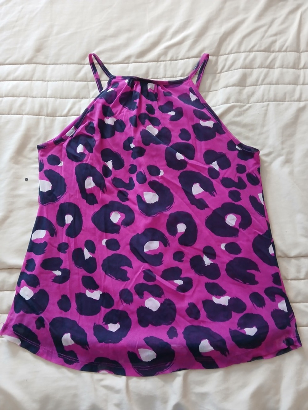 INC International Concepts Purple-Pink Leopard Halter Camisole - Picture 6 of 8